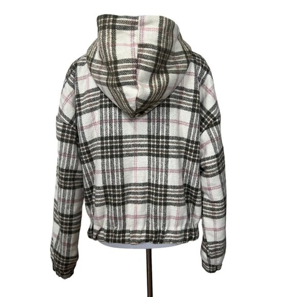 Sweet Rain Plaid Heavy Sherpa Lined Jacket Coat Young Contemporary L Large - Picture 4 of 8